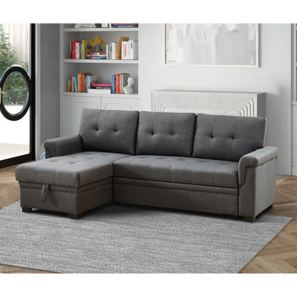 Latitude Run® 84" Wide Reversible Sleeper Sofa & Chaise & Reviews | Wayfair